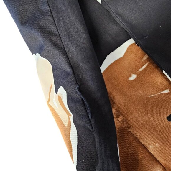 MaxMara Studio Womens Abstract Floral 3/4 Sleeve Trench Jacket, Size 10 - Picture 9 of 9